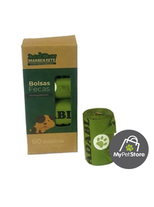 BOLSAS BIODEGRADABLES PARA HECES 60 UNIDADES