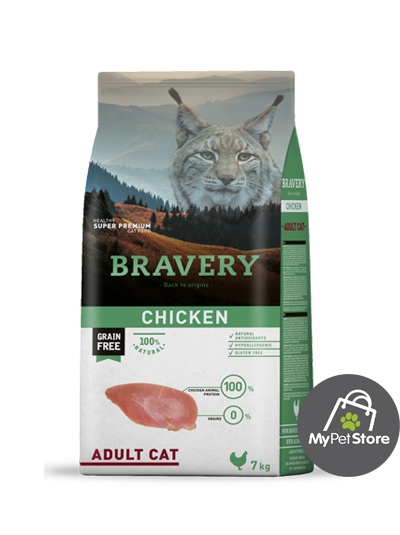 BRAVERY POLLO PARA GATO ADULTO 7 KG