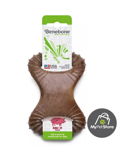 BENEBONE DENTAL CHEW - JUGUETE PARA MASTICAR SABOR A TOCINO