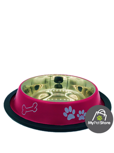 PLATO DE ACERO INOXIDABLE PARA PERROS 230 ML