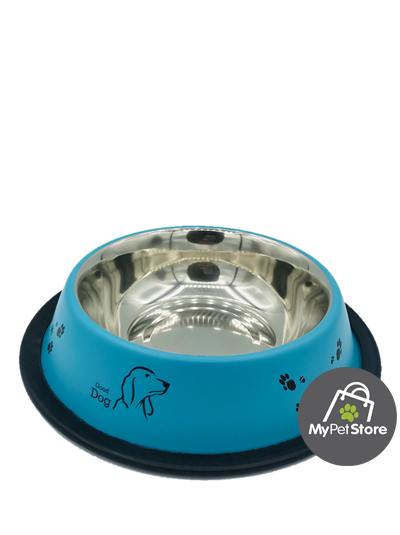 PLATO DE ACERO INOXIDABLE PARA PERROS 470 ML